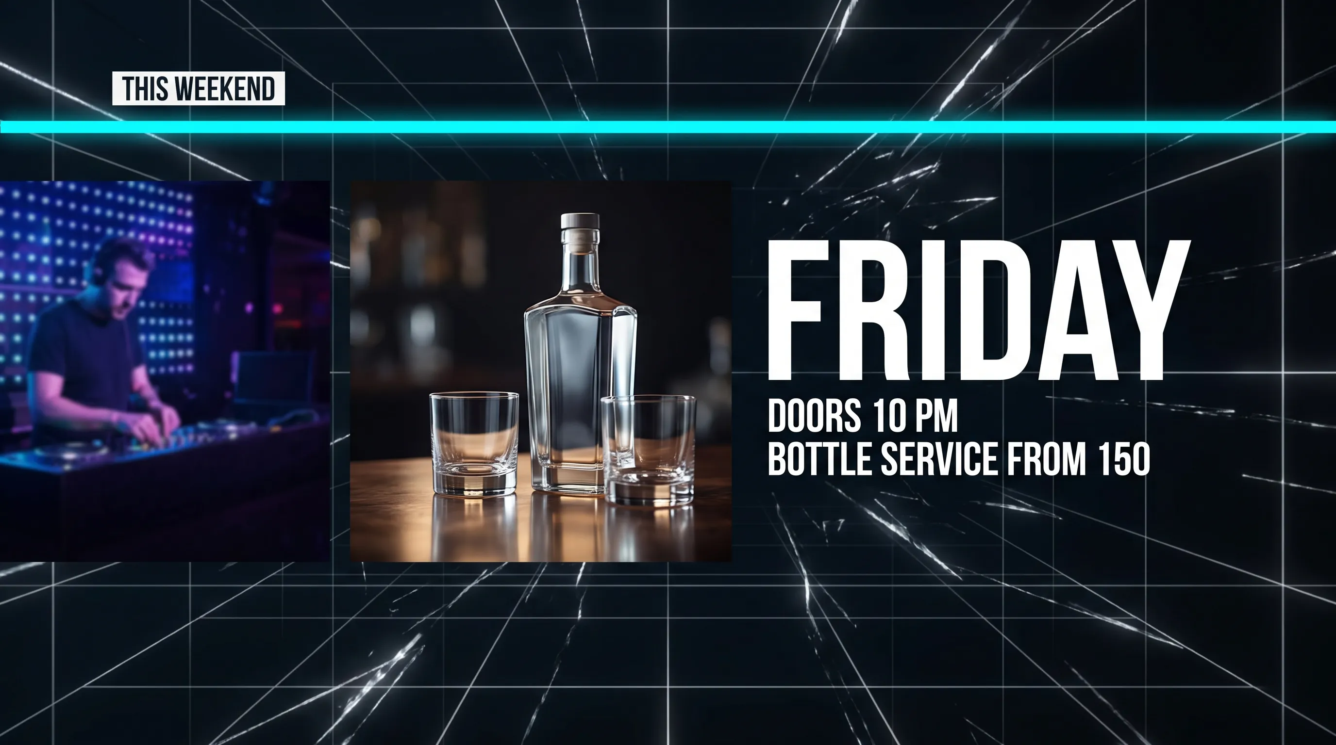 Event night digital signage slide